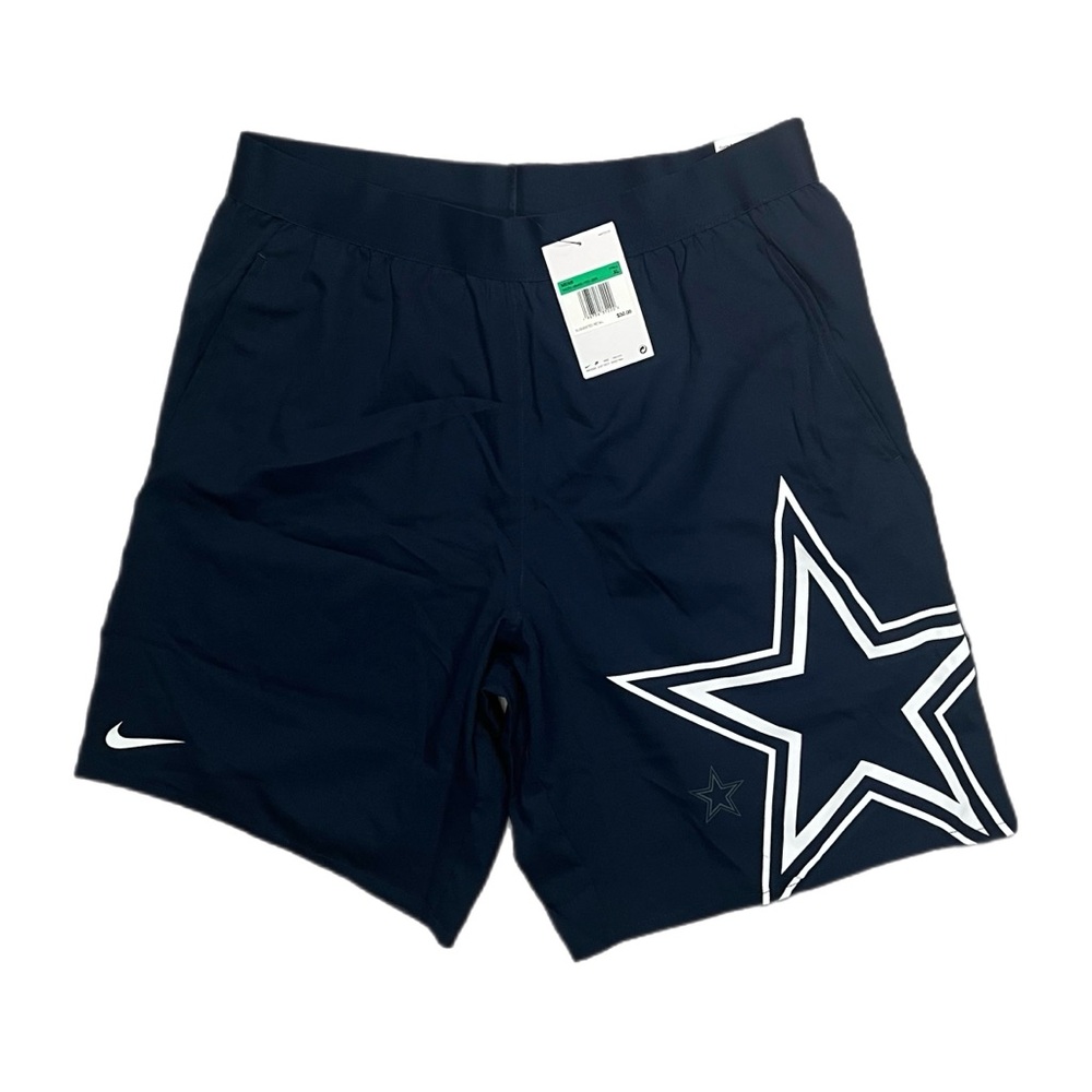 Nike Dallas Cowboys Navy Big Logo Shorts Size XL